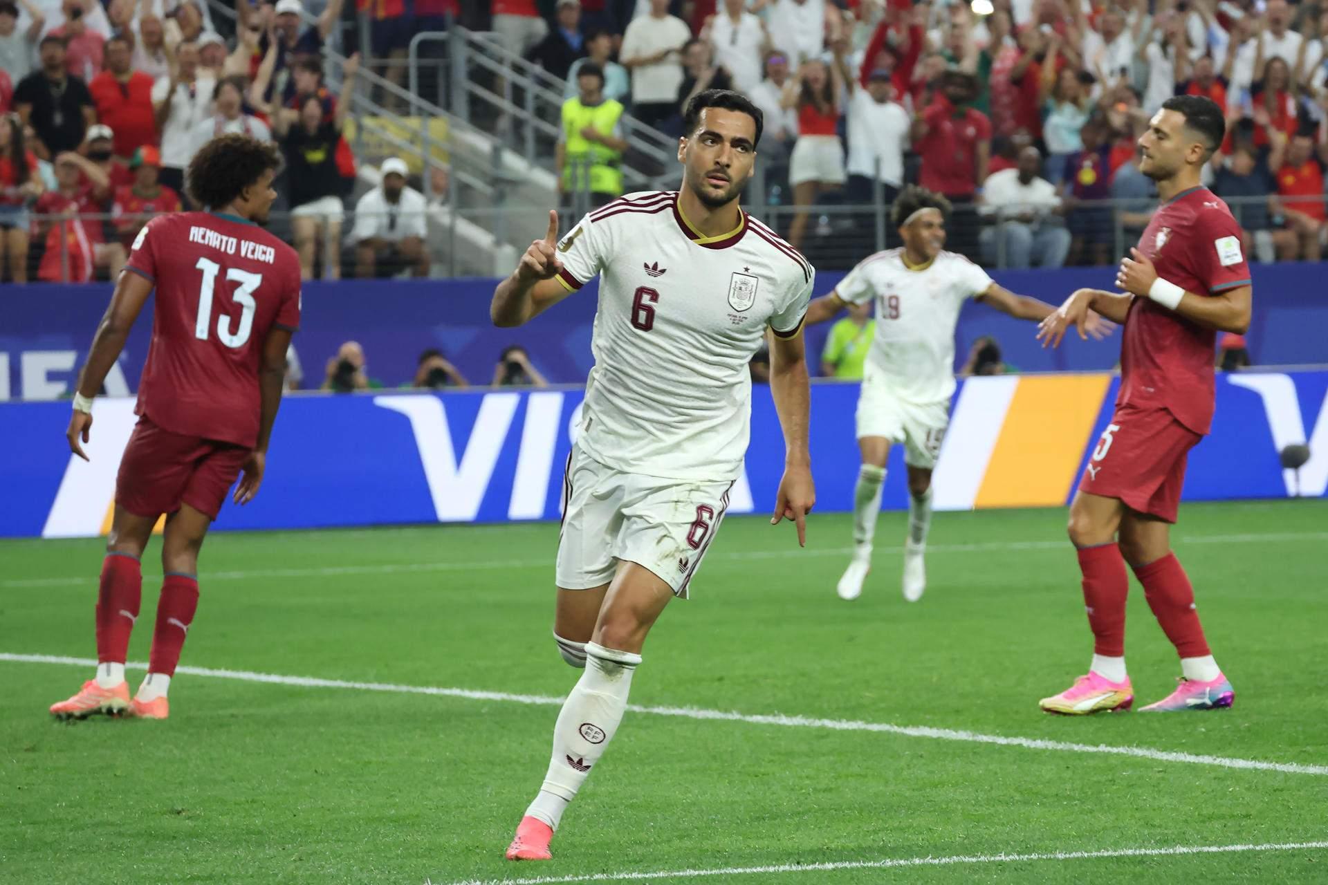 España derrota a Portugal con gol de último minuto de Merino